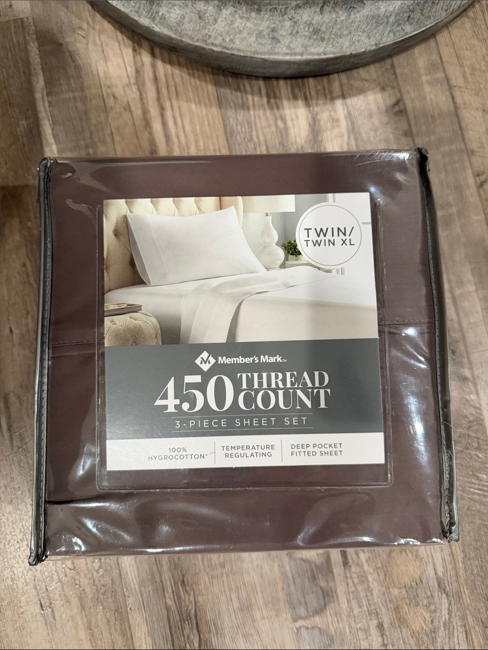 Member's Mark 450-Thread Count 3-Piece Sheet Set - Brown (Twin/Twin XL)
